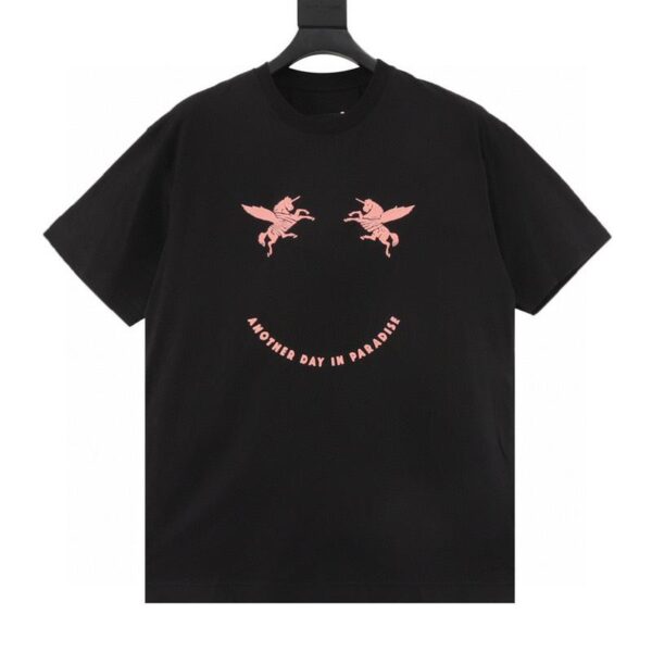 designer,replica,clothing,fake,1:1,lv,luxury,high quality Givenchy Unicorn Smiley Face Embroidered Short Sleeve (2E81)