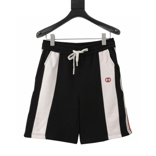 designer,replica,clothing,fake,1:1,lv,luxury,high quality Gucci patchwork GG embroidered letter shorts (8FEE)