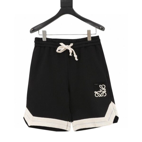 designer,replica,clothing,fake,1:1,lv,luxury,high quality Loewe color block braided webbing embroidered shorts (8612)