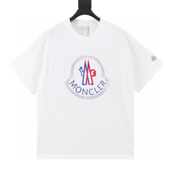 designer,replica,clothing,fake,1:1,lv,luxury,high quality Moncler flocked logo laser printed short sleeves (F217)
