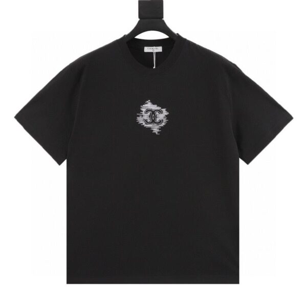 designer,replica,clothing,fake,1:1,lv,luxury,high quality Chanel Classic Cursive Double C Embroidered Short Sleeve (4C42)