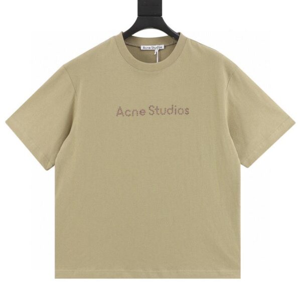 designer,replica,clothing,fake,1:1,lv,luxury,high quality Acne Studios bead letter short-sleeved T-shirt (4E04)