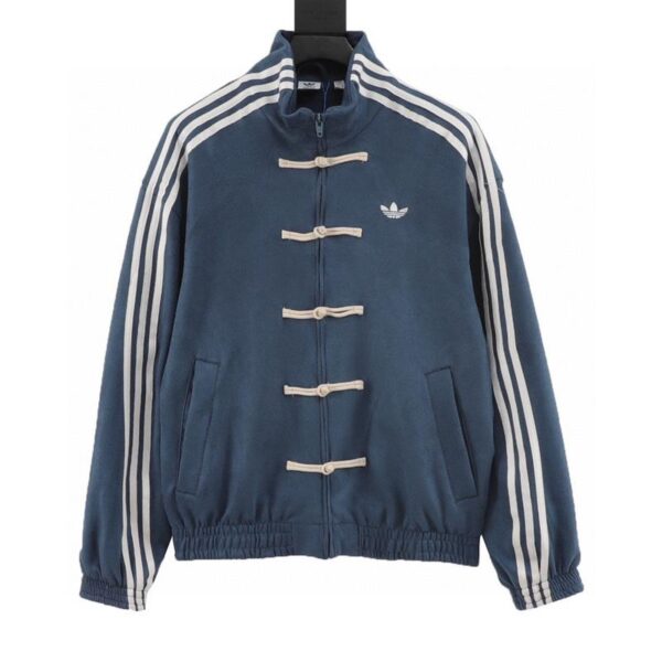designer,replica,clothing,fake,1:1,lv,luxury,high quality Adidas Clover New Chinese Suede Tang Suit Jacket (49AA)