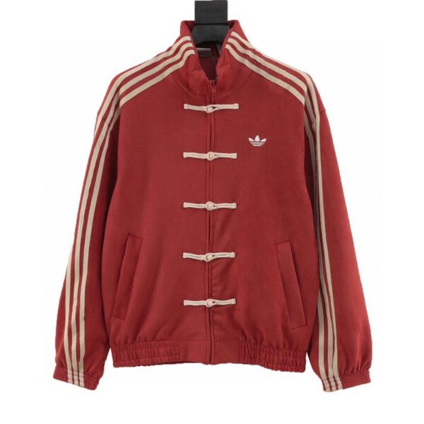 designer,replica,clothing,fake,1:1,lv,luxury,high quality Adidas Clover New Chinese Suede Tang Suit Jacket (CBF4)