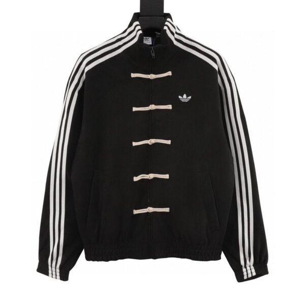 designer,replica,clothing,fake,1:1,lv,luxury,high quality Adidas Clover New Chinese Suede Tang Suit Jacket (D1E6)
