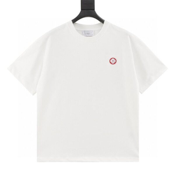 designer,replica,clothing,fake,1:1,lv,luxury,high quality Casablanca Chinese knot three-dimensional embroidery short-sleeved T-shirt (86F1)