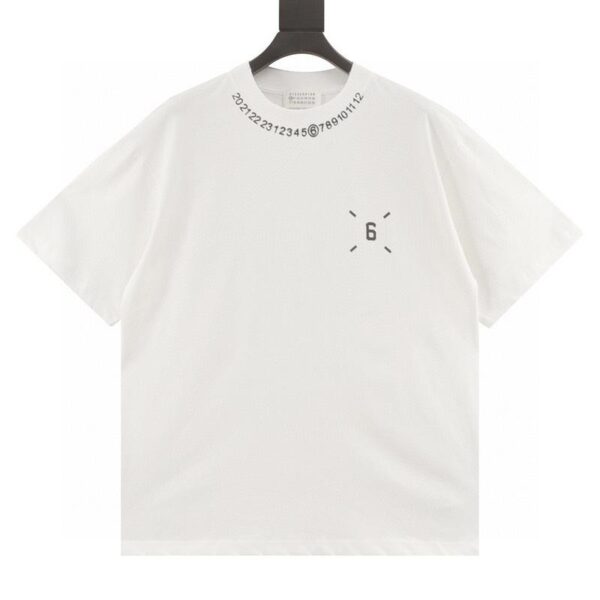 designer,replica,clothing,fake,1:1,lv,luxury,high quality Maison Margiela MM6 printed logo round neck short-sleeved T-shirt (E705)