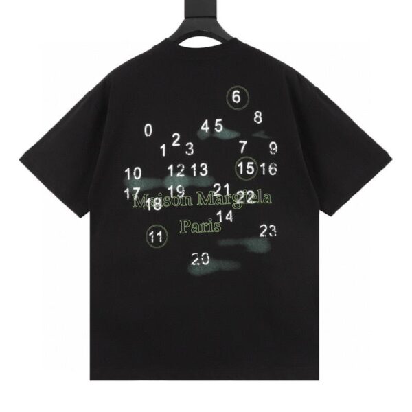 designer,replica,clothing,fake,1:1,lv,luxury,high quality Maison Margiela digital logo embroidery and 3D splash ink short-sleeved T-shirt (14C1)