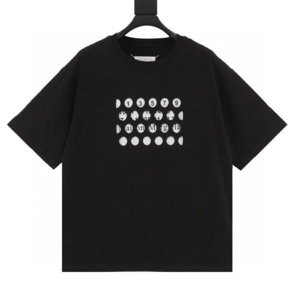designer,replica,clothing,fake,1:1,lv,luxury,high quality Maison Margiela hollow hole number round neck short-sleeved T-shirt (42CA)