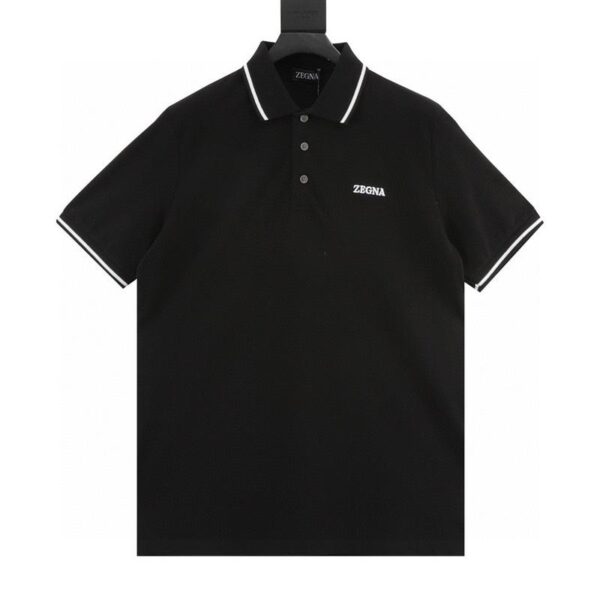 designer,replica,clothing,fake,1:1,lv,luxury,high quality Zegna classic chest letter embroidered short-sleeved Polo shirt (4EC1)