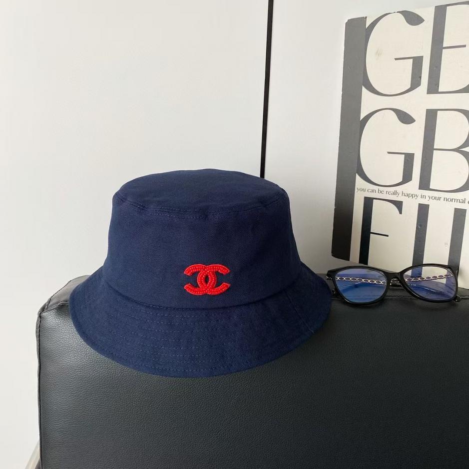 designer,replica,clothing,fake,1:1,lv,luxury,high quality Chanel bead embroidered bead logo bucket hat (75DE)