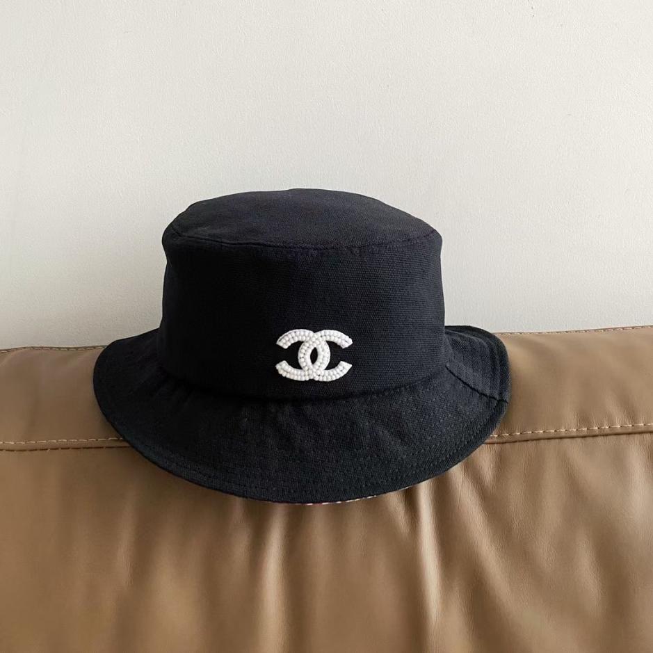 designer,replica,clothing,fake,1:1,lv,luxury,high quality Chanel bead embroidery bead logo bucket hat (B3DE)