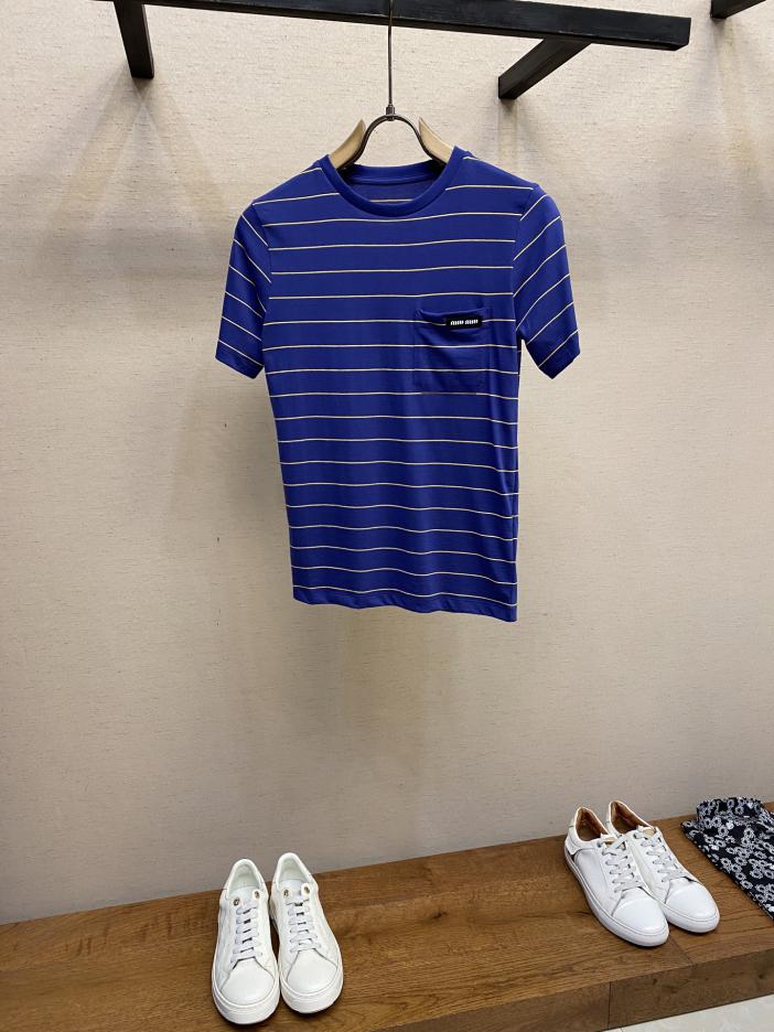 designer,replica,clothing,fake,1:1,lv,luxury,high quality MiuMiu 【Women’s】Striped logo short-sleeved T-shirt (A706) designer,replica,clothing,fake,1:1,lv,luxury,high quality MiuMiu 【Women’s】Striped logo short-sleeved T-shirt (A706)