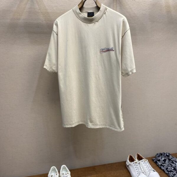 designer,replica,clothing,fake,1:1,lv,luxury,high quality Balenciaga reverse cola crew neck short sleeves (C4D4)