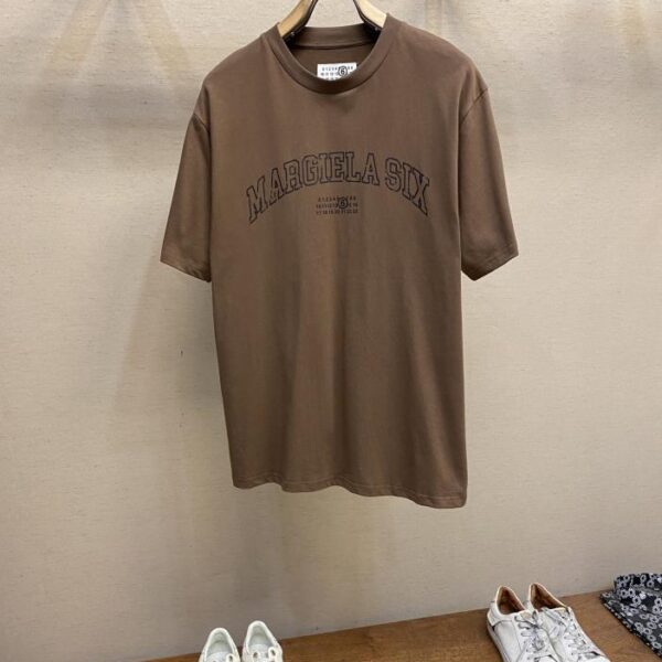 designer,replica,clothing,fake,1:1,lv,luxury,high quality MM6 Margiela new mottled curved letter T-shirt for men and women (B626)