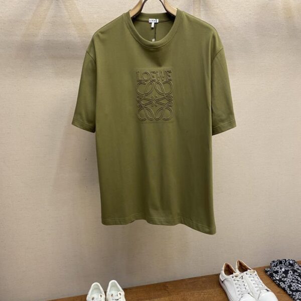 designer,replica,clothing,fake,1:1,lv,luxury,high quality Loewe loose cotton round neck short sleeves, same style for men and women (C9AE)