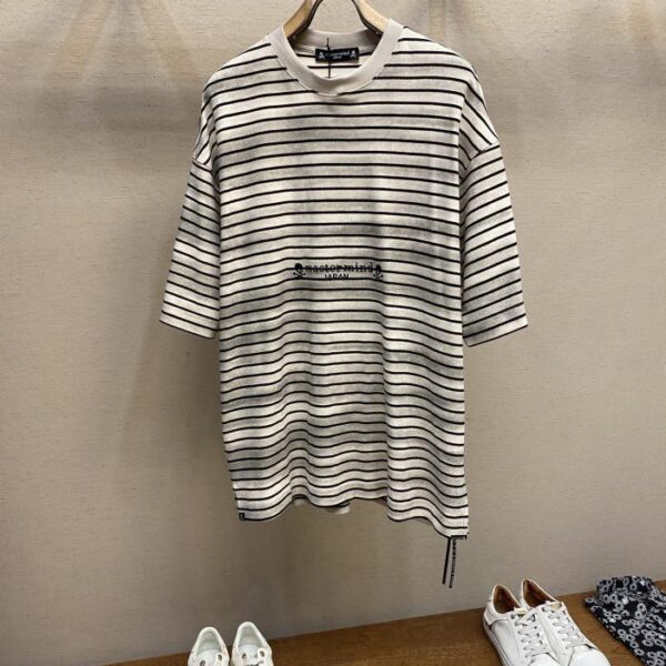 designer,replica,clothing,fake,1:1,lv,luxury,high quality Master Mind MMJ new striped loose round neck short sleeves, same style for men and women (529D)