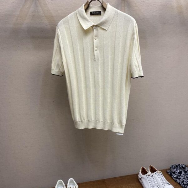 designer,replica,clothing,fake,1:1,lv,luxury,high quality LP old money style! Linen and cotton knitted high-end business men’s casual lapel short-sleeved POLO shirt (72E3)