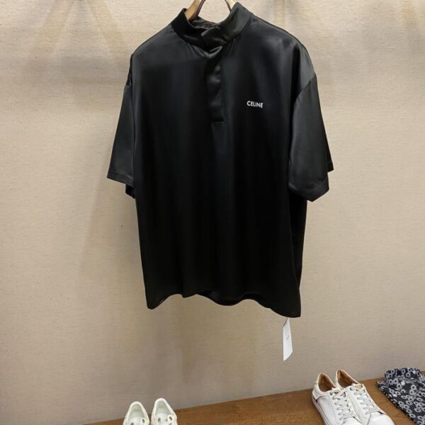 designer,replica,clothing,fake,1:1,lv,luxury,high quality Celine new summer dress 100% mulberry silk stand collar loose short sleeves (BBC7)