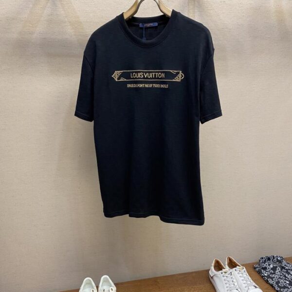 designer,replica,clothing,fake,1:1,lv,luxury,high quality LV 25 early autumn new product classic jacquard plaid short-sleeved T-shirt (6F66)