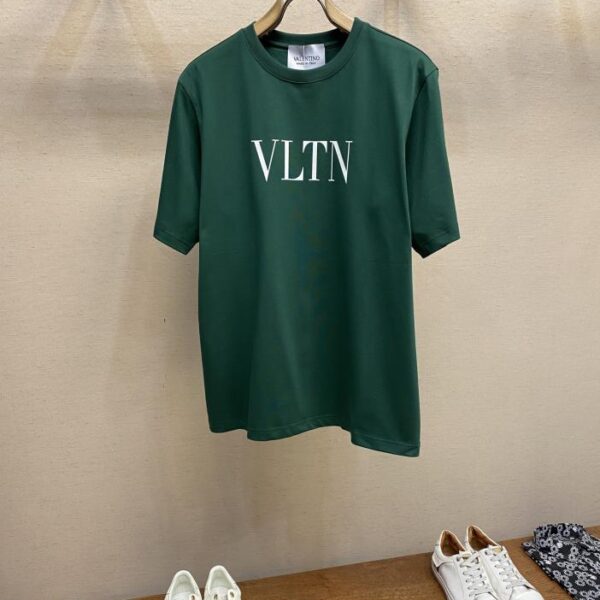designer,replica,clothing,fake,1:1,lv,luxury,high quality VLT large letter print high weight cotton spring green short-sleeved T-shirt (11C9)