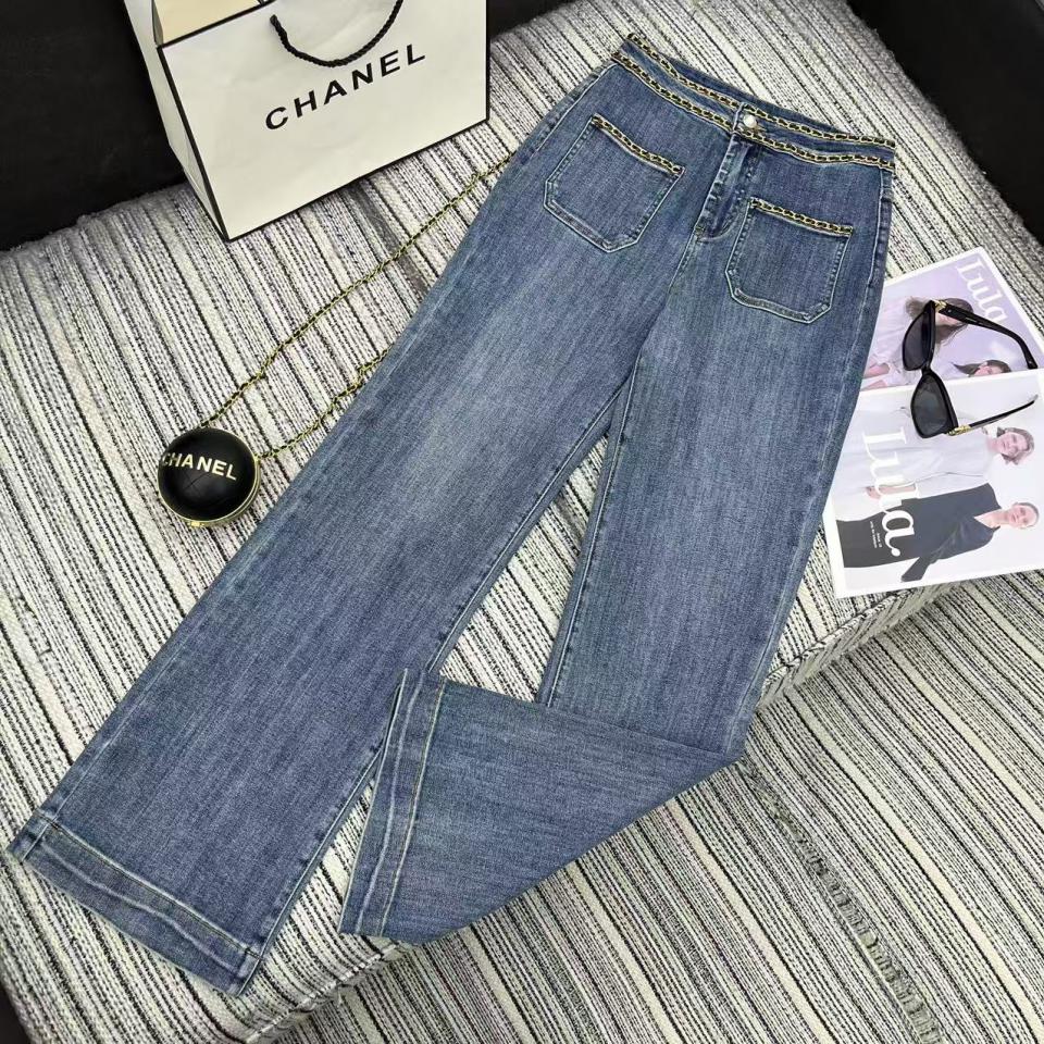 designer,replica,clothing,fake,1:1,lv,luxury,high quality Early spring and summer series Chanel’s new chain waist design high-waisted denim straight pants (500C) designer,replica,clothing,fake,1:1,lv,luxury,high quality Early spring and summer series Chanel’s new chain waist design high-waisted denim straight pants (500C)