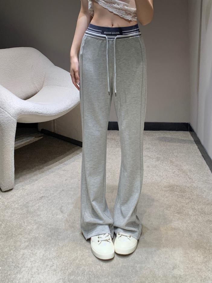 designer,replica,clothing,fake,1:1,lv,luxury,high quality Miu Miu spring and summer new style contrasting letter waist and slightly flared casual pants (88E7) designer,replica,clothing,fake,1:1,lv,luxury,high quality Miu Miu spring and summer new style contrasting letter waist and slightly flared casual pants (88E7)