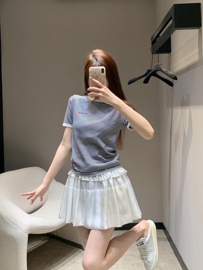 designer,replica,clothing,fake,1:1,lv,luxury,high quality Miu Miu spring and summer new contrast striped knitted short-sleeved top (BC94) designer,replica,clothing,fake,1:1,lv,luxury,high quality Miu Miu spring and summer new contrast striped knitted short-sleeved top (BC94)