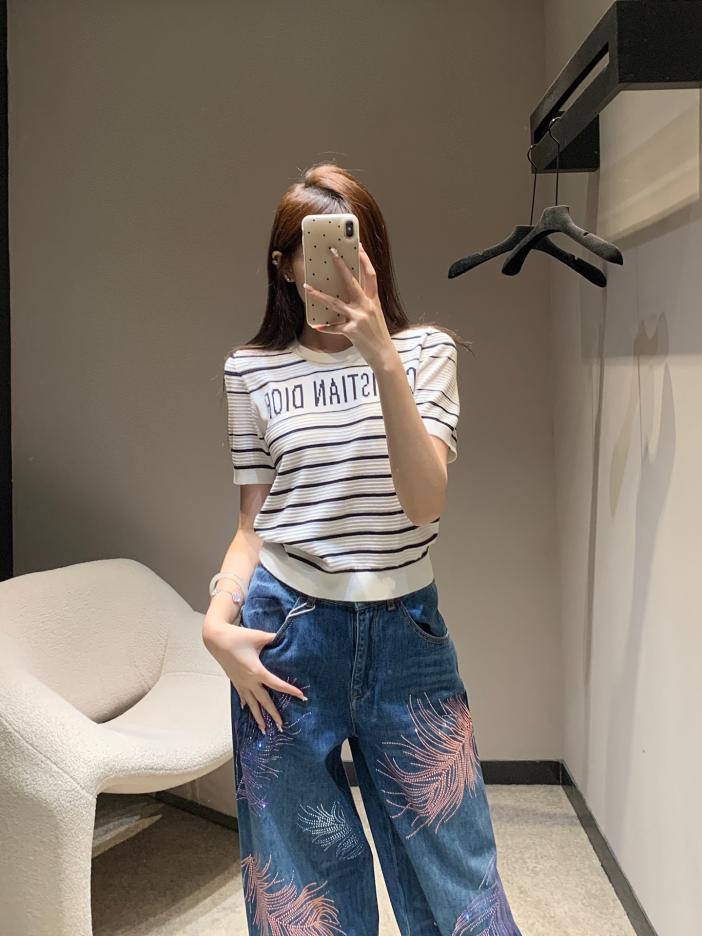 designer,replica,clothing,fake,1:1,lv,luxury,high quality Dior spring and summer new letter jacquard striped knitted top (8BD2) designer,replica,clothing,fake,1:1,lv,luxury,high quality Dior spring and summer new letter jacquard striped knitted top (8BD2)