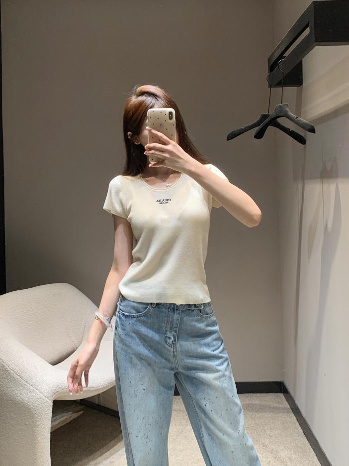 designer,replica,clothing,fake,1:1,lv,luxury,high quality Prada spring and summer new letter embroidered knitted short-sleeved top (BC9A) designer,replica,clothing,fake,1:1,lv,luxury,high quality Prada spring and summer new letter embroidered knitted short-sleeved top (BC9A)