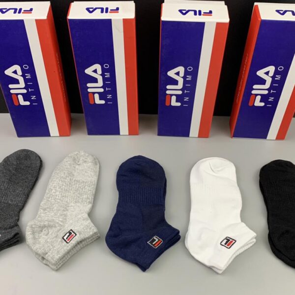 designer,replica,clothing,fake,1:1,lv,luxury,high quality FILA new summer product pure cotton socks, comfortable and breathable, 5 pairs in a box (D82D)