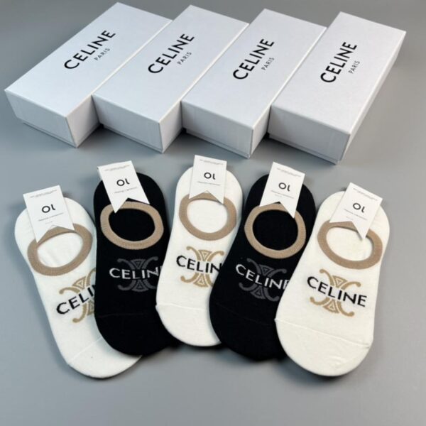 designer,replica,clothing,fake,1:1,lv,luxury,high quality CELINE pure cotton quality, high quality, high craftsmanship, 6 pairs in a box (5D4D)