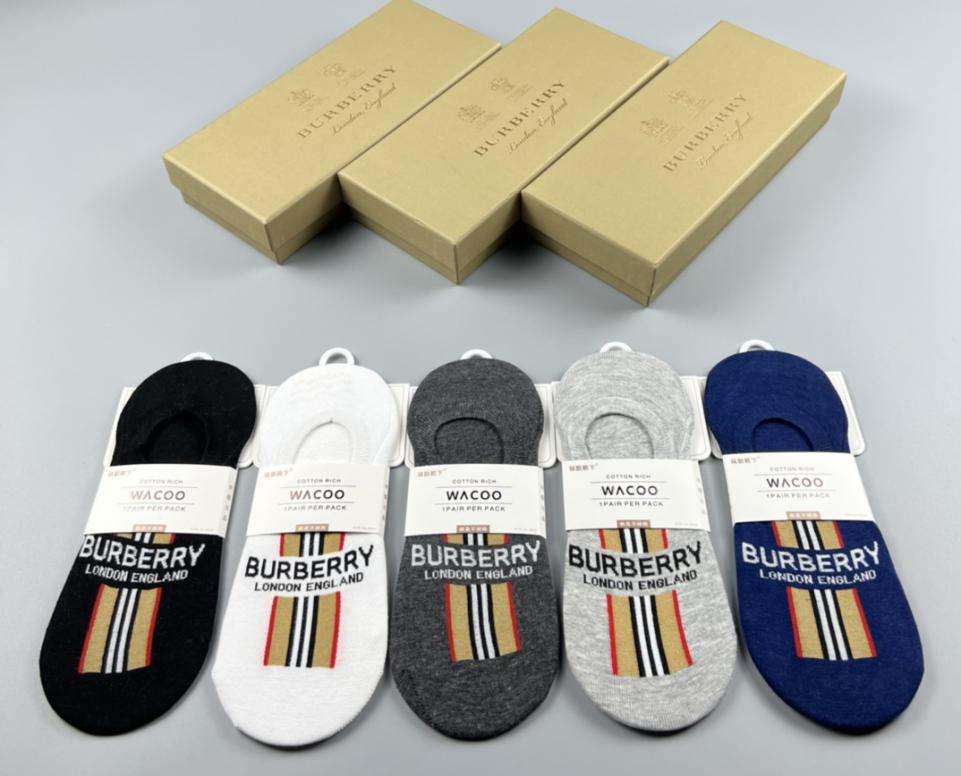 designer,replica,clothing,fake,1:1,lv,luxury,high quality Burberry new summer invisible socks, pure cotton quality, 200 needle density, strong sweat absorption, 5 pairs in a box (91F1) designer,replica,clothing,fake,1:1,lv,luxury,high quality Burberry new summer invisible socks, pure cotton quality, 200 needle density, strong sweat absorption, 5 pairs in a box (91F1)