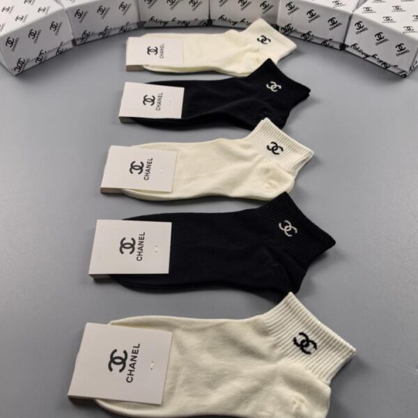 designer,replica,clothing,fake,1:1,lv,luxury,high quality CHENAL pure cotton quality, comfortable and breathable, 5 pairs in a box (F04B)