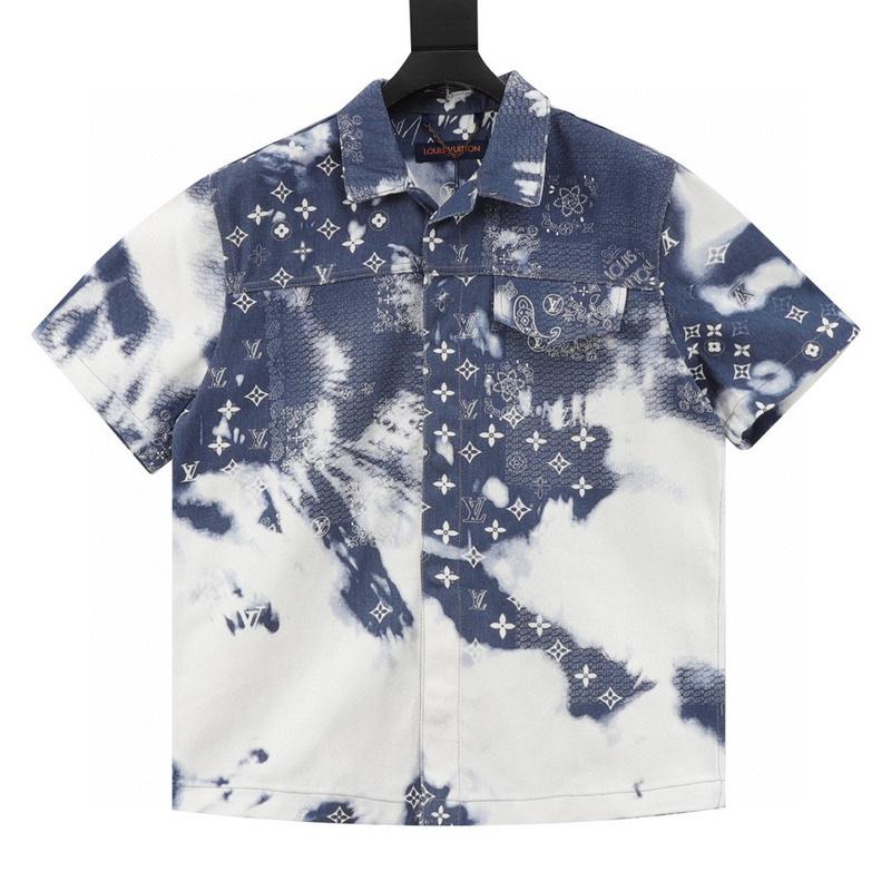 designer,replica,clothing,fake,1:1,lv,luxury,high quality L* cashew flower tie-dye denim short-sleeved shirt (B900) designer,replica,clothing,fake,1:1,lv,luxury,high quality L* cashew flower tie-dye denim short-sleeved shirt (B900)
