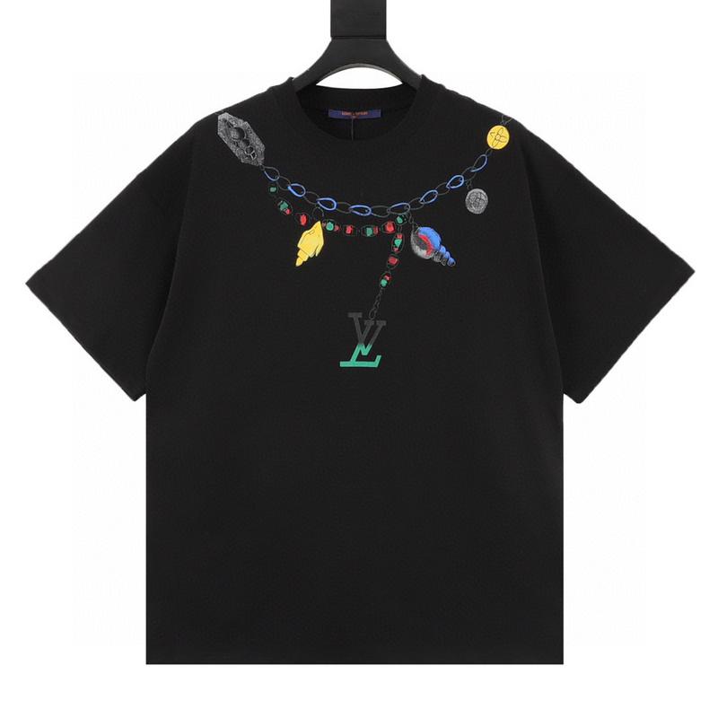 designer,replica,clothing,fake,1:1,lv,luxury,high quality L* creative necklace letter logo printed short-sleeved T-shirt (6159) designer,replica,clothing,fake,1:1,lv,luxury,high quality L* creative necklace letter logo printed short-sleeved T-shirt (6159)