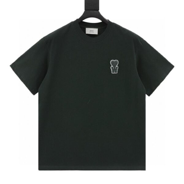 designer,replica,clothing,fake,1:1,lv,luxury,high quality AMI PARIS x WOO SHIK joint model SS25 contrasting short-sleeves (AB33)