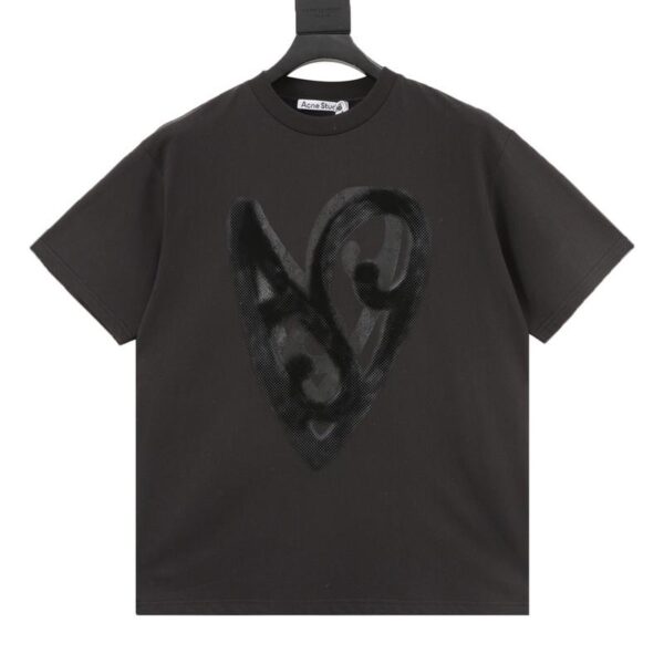 designer,replica,clothing,fake,1:1,lv,luxury,high quality Acne Studios 2025 new retro love graffiti printed short-sleeved T-shirt (6905)