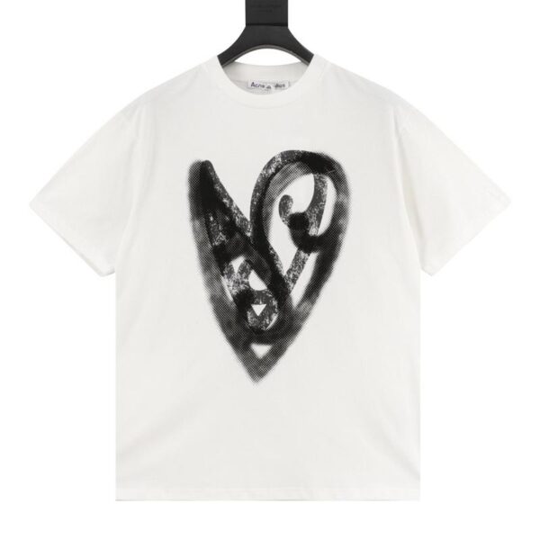 designer,replica,clothing,fake,1:1,lv,luxury,high quality Acne Studios 2025 new retro love graffiti printed short-sleeved T-shirt (6AA8)