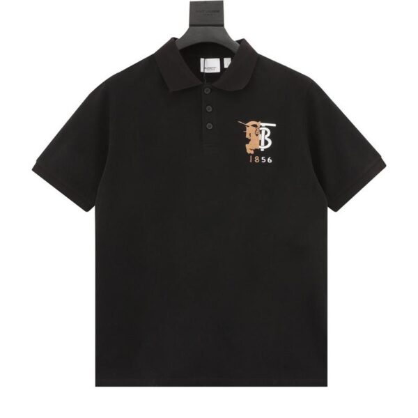 designer,replica,clothing,fake,1:1,lv,luxury,high quality Burberry embroidered war horse short-sleeved POLO shirt (A129)
