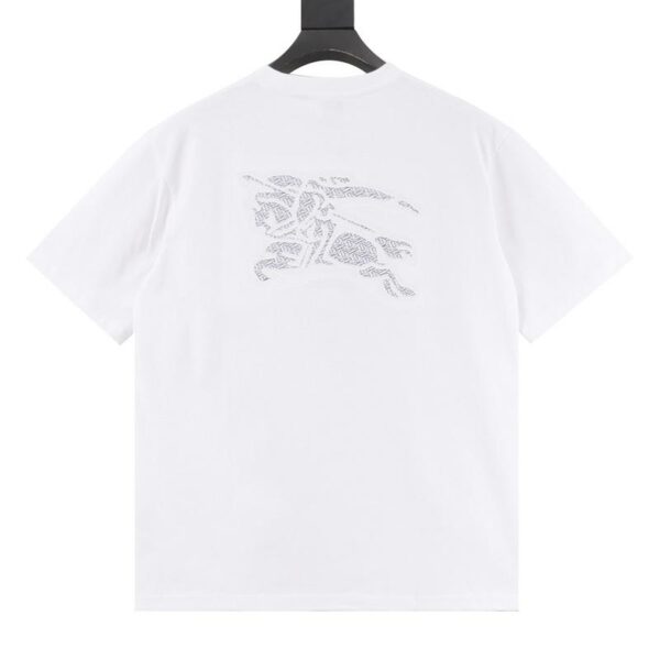 designer,replica,clothing,fake,1:1,lv,luxury,high quality Burberry hollow back patch embroidered war horse short-sleeved T-shirt (Fendi 18)