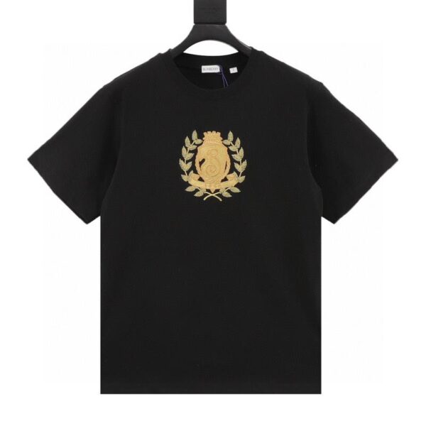 designer,replica,clothing,fake,1:1,lv,luxury,high quality Burberry Oak Leaf Shield Logo Embroidered Short Sleeve (9490)