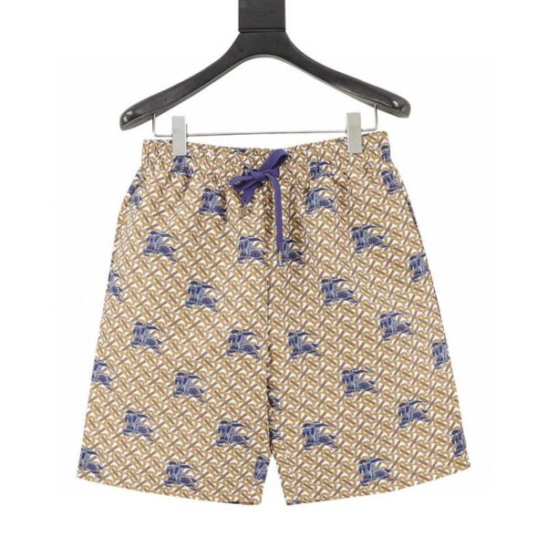designer,replica,clothing,fake,1:1,lv,luxury,high quality Burberry all-over printed war horse shorts (31B9)