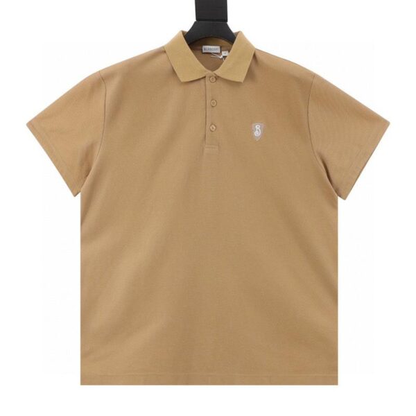 designer,replica,clothing,fake,1:1,lv,luxury,high quality Burberry shield contrast line short-sleeved POLO shirt (2D19)