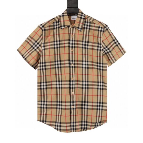 designer,replica,clothing,fake,1:1,lv,luxury,high quality Burberry classic element striped shirt short-sleeved (DB73)