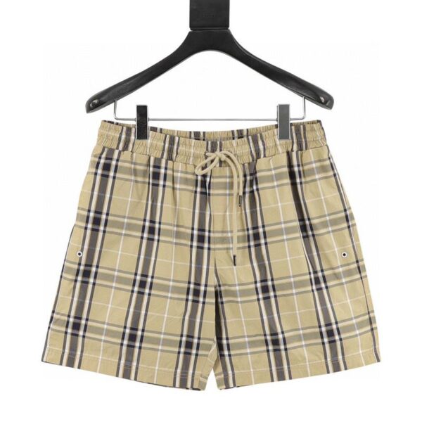 designer,replica,clothing,fake,1:1,lv,luxury,high quality Burberry classic plaid casual beach shorts (F5CC)