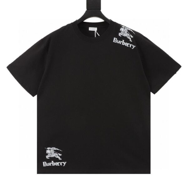 designer,replica,clothing,fake,1:1,lv,luxury,high quality Burberry shoulder hem war horse print short sleeves (9F83)