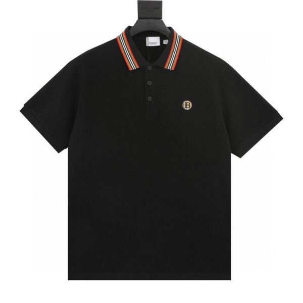 designer,replica,clothing,fake,1:1,lv,luxury,high quality Burberry short-sleeved POLO shirt with small embroidery on the chest (0EFF)