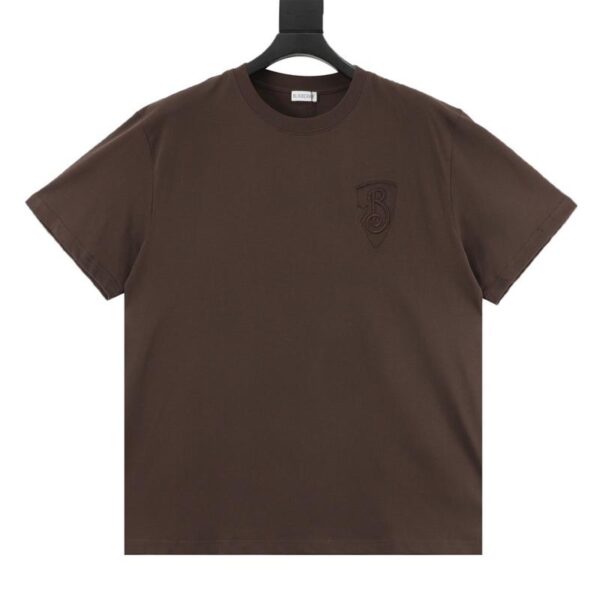 designer,replica,clothing,fake,1:1,lv,luxury,high quality Burberry Equestrian Knight Shield Logo Embroidered Short Sleeve T-Shirt (8793)