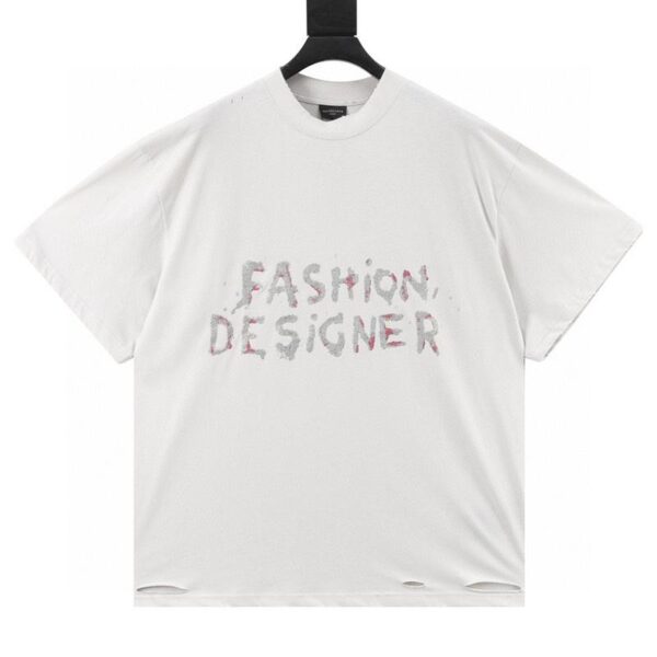 designer,replica,clothing,fake,1:1,lv,luxury,high quality Balenciaga early spring new FASHION silhouette T-shirt (03ED)